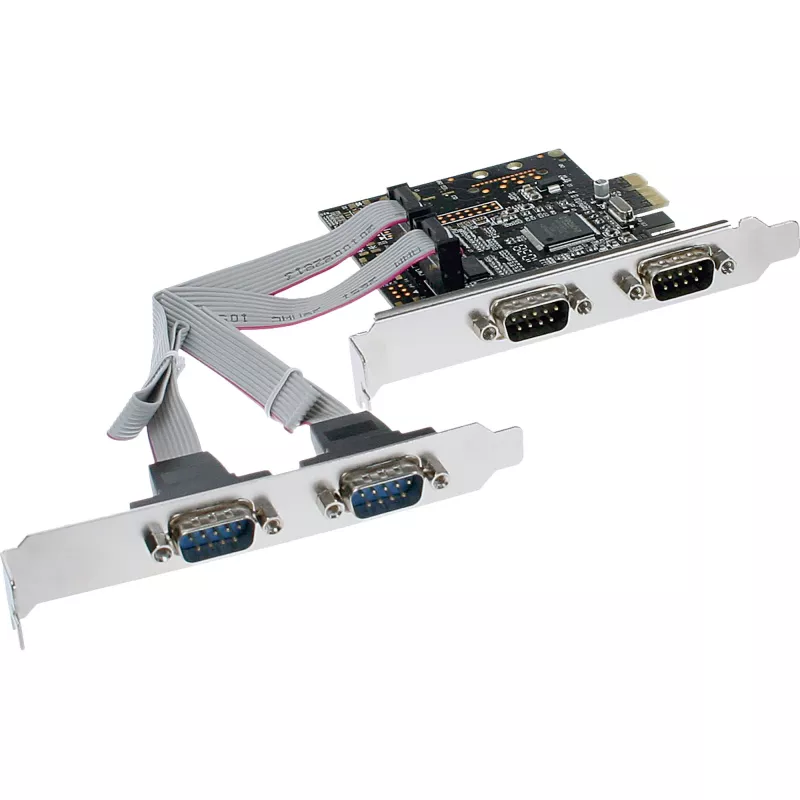 InLine sąsajos kortelė 4 prievadų serijinė 9 kontaktų PCIe PCI-Express 76623C