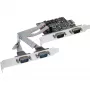 InLine sąsajos kortelė 4 prievadų serijinė 9 kontaktų PCIe PCI-Express 76623C