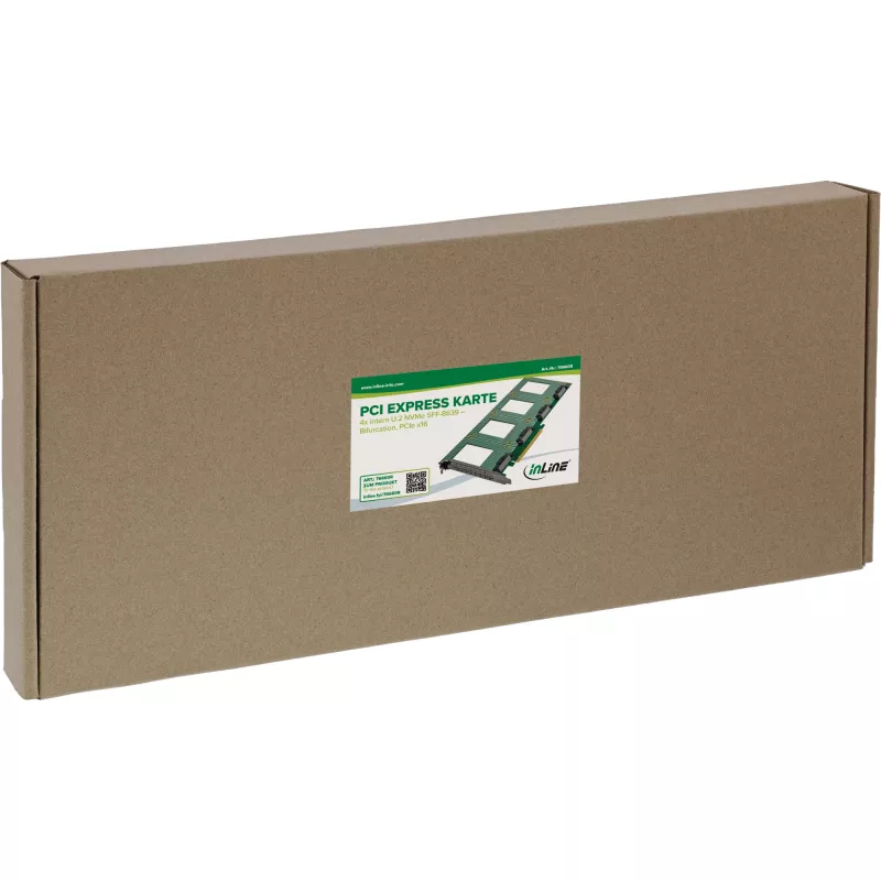 InLine 76660R vidinė U.2 sąsajos plokštė PCIe lizdui, kištukinė jungtis, 4 Gbit/s