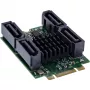 InLine 76660U vidinė SATA sąsajos kortelė M.2 į SATA 6 Gbit/s