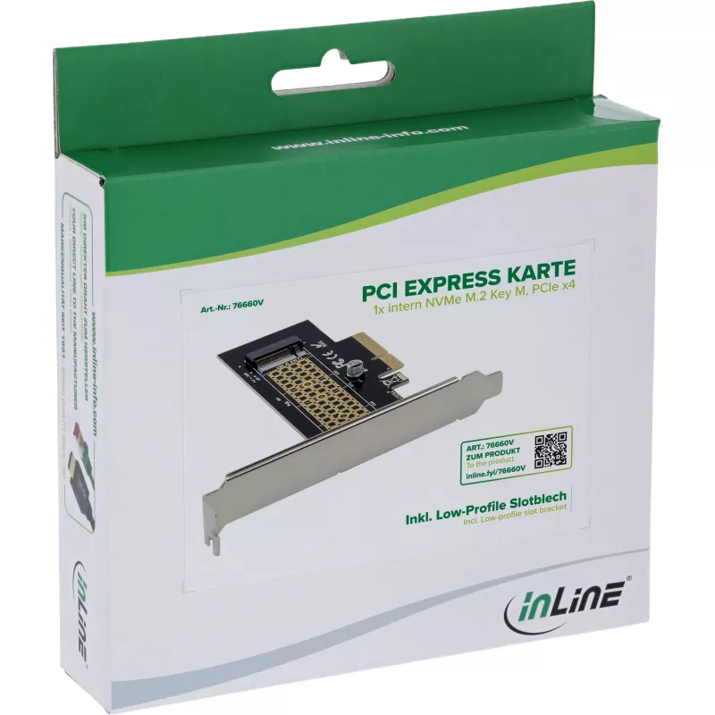InLine 76660V vidinė M.2 sąsajos kortelė PCIe 4 Gbit/s