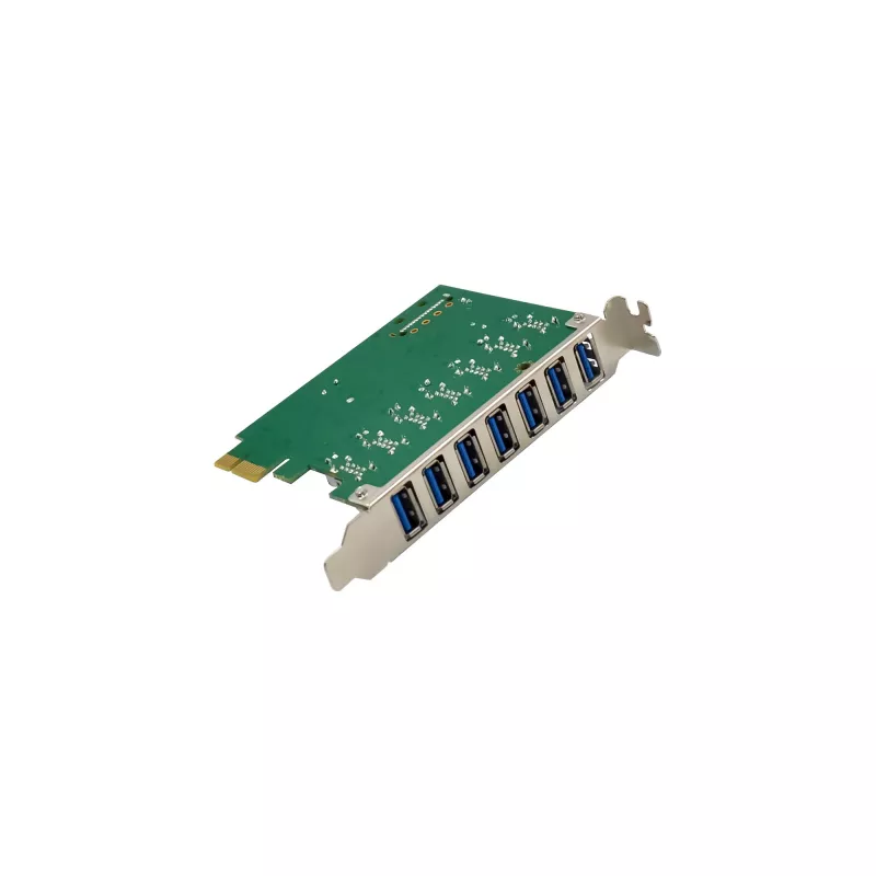 InLine USB-A 3.2 Gen.1 7 prievadų pagrindinio kompiuterio valdiklis PCIe, SATA maitinimas