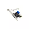 InLine 2+2 prievadų USB 3.2 Gen.1 pagrindinio kompiuterio valdiklis, PCIe, su SATA maitinimu + LP laikiklis