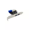 InLine 2+2 prievadų USB 3.2 Gen.1 pagrindinio kompiuterio valdiklis, PCIe, su SATA maitinimu + LP laikiklis