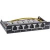 InLine Patch panel Cat.6A 0.5U 6 prievadų, stalas/siena/bėgis, juodas su dulkių apsauga