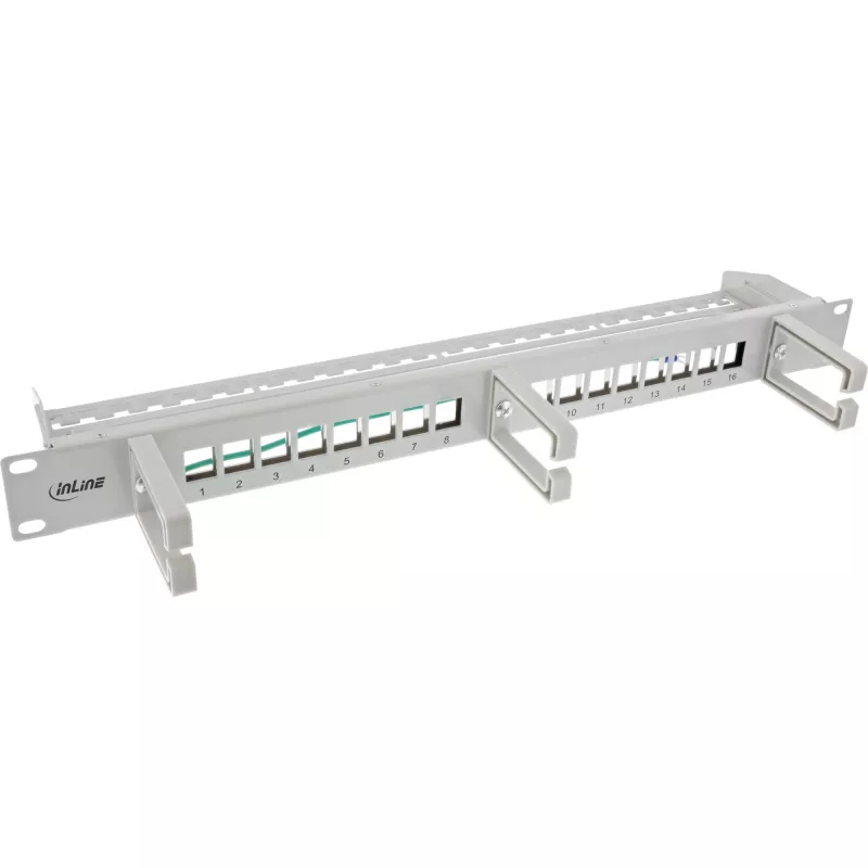 Patch panel InLine 76822A 1U Pilka Stovo talpa 1U