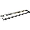 Tuščias pataisų skydelis 19 colių InLine 76824C 24 prievadai RJ45 Keystones 0,5U juodas