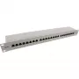 InLine Patch Panel 19 col. Cat.6A 24 prievadų 1U šviesiai pilka RAL7035