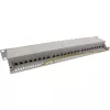 InLine Patch Panel 19 col. Cat.6A 24 prievadų 1U šviesiai pilka RAL7035