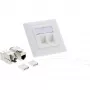 InLine Cat.6A dėžutė lygiam montavimui, 2x RJ45, balta RAL9010