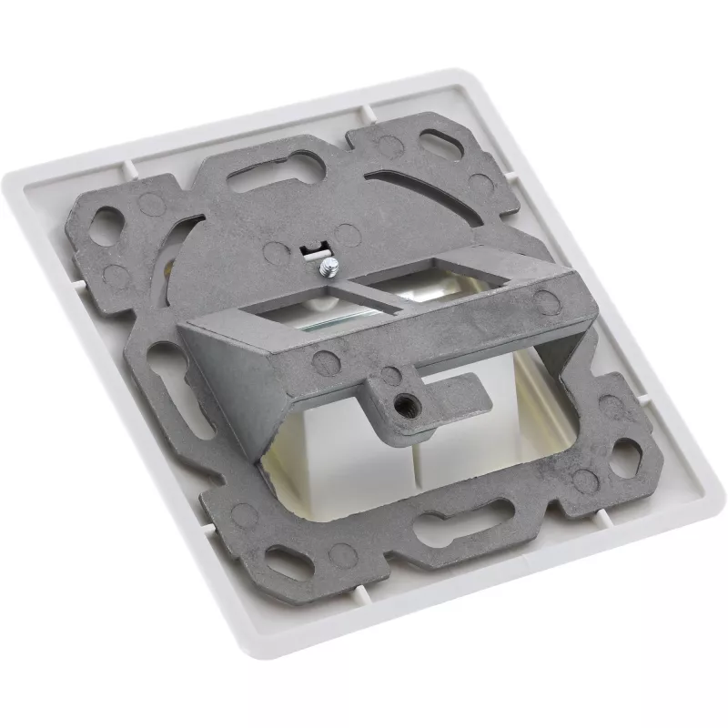 InLine Cat.6A dėžutė lygiam montavimui, 2x RJ45, balta RAL9010