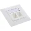 InLine Cat.6A dėžutė lygiam montavimui, 2x RJ45, balta RAL9010
