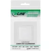 Sieninis rėmelis su šepečiu InLine 78501 televizoriui, plastikinis, baltas RAL9010, 80×80 mm