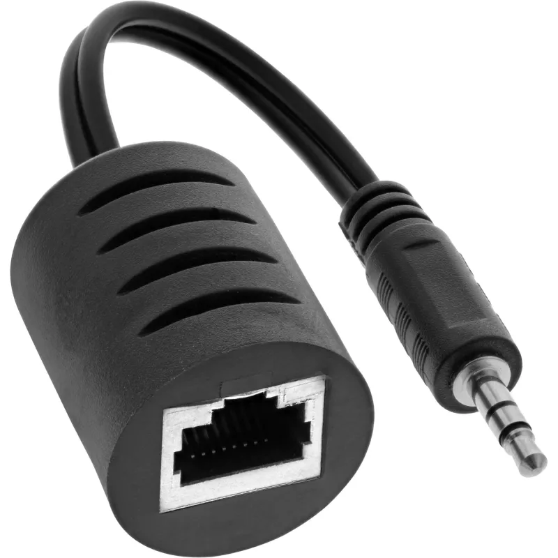 InLine 3.5mm garso perdavimo per LAN / Ethernet / RJ45 kabelį rinkinys, maks. 50 m