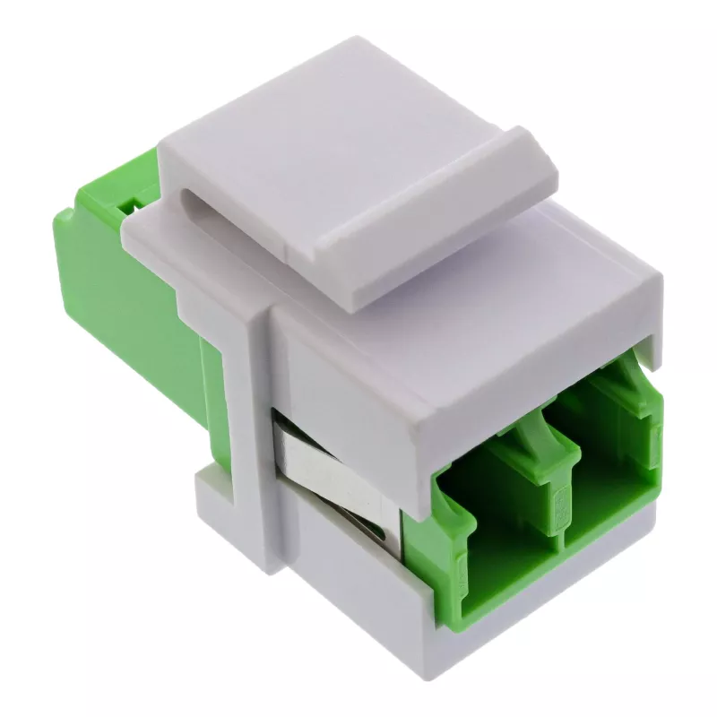 Fiber optical Keystone Snap-in adaptor InLine 89988G LC duplex SM green
