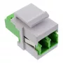 Fiber optical Keystone Snap-in adaptor InLine 89988G LC duplex SM green