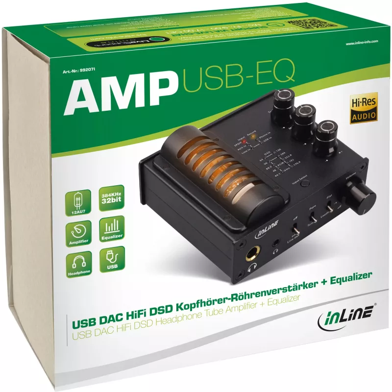 InLine AmpUSB-EQ, Hi-Res AUDIO HiFi DSD USB garso keitiklis