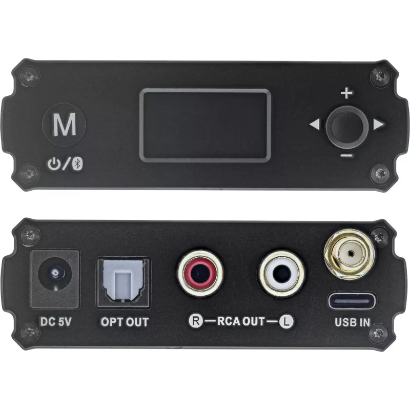 „InLine“ Bluetooth 5.1 HiFi imtuvas ir USB DAC su LCD, 30 m nuotolis