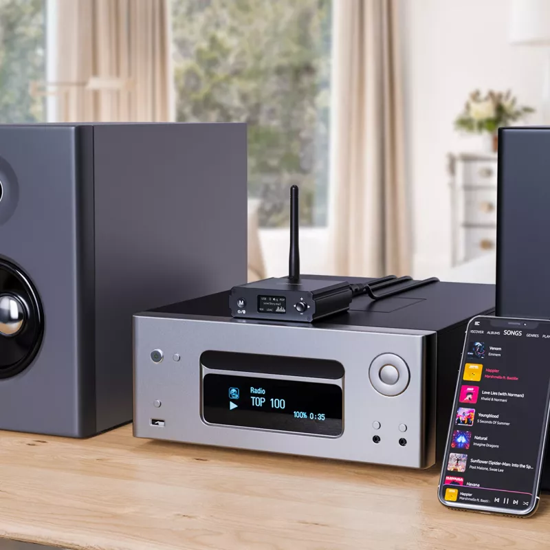 „InLine“ Bluetooth 5.1 HiFi imtuvas ir USB DAC su LCD, 30 m nuotolis