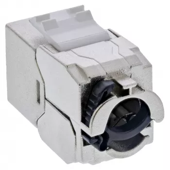 InLine 24 prievadų masinis paketas Keystone RJ45 lizdas siauras SNAP-In Cat.6A su integruotu kabelio raiščiu (B-76202P)