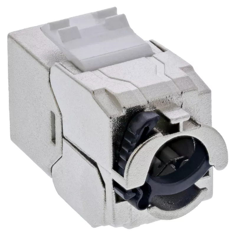 InLine 24 prievadų masinis paketas Keystone RJ45 lizdas siauras SNAP-In Cat.6A su integruotu kabelio raiščiu (B-76202P)