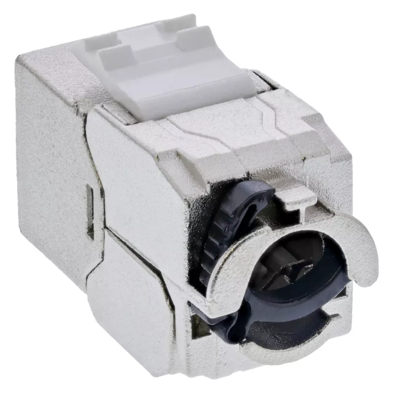 InLine B-76202Q keystone modulis — plokščias pilkas RJ-45, 14.5×31.8×19.4 mm