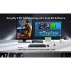 ATEN 2 prievadų USB 4K HDMI dviejų ekranų KVMP komutatorius (kabeliai pridėti)