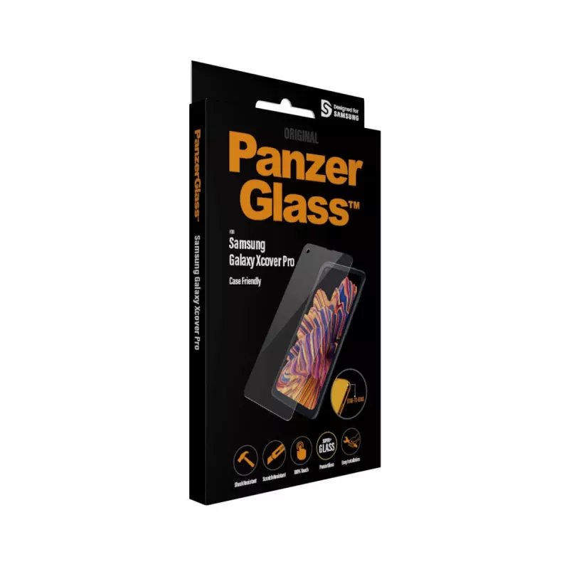 PanzerGlass ® ekrano apsauga Samsung Galaxy Xcover Pro, Samsung, Samsung - Galaxy Xcover Pro, Sausas uždėjimas, Atsparus įbrėžimams, Atsparus smūgiams, Skaidri, 1 vnt.