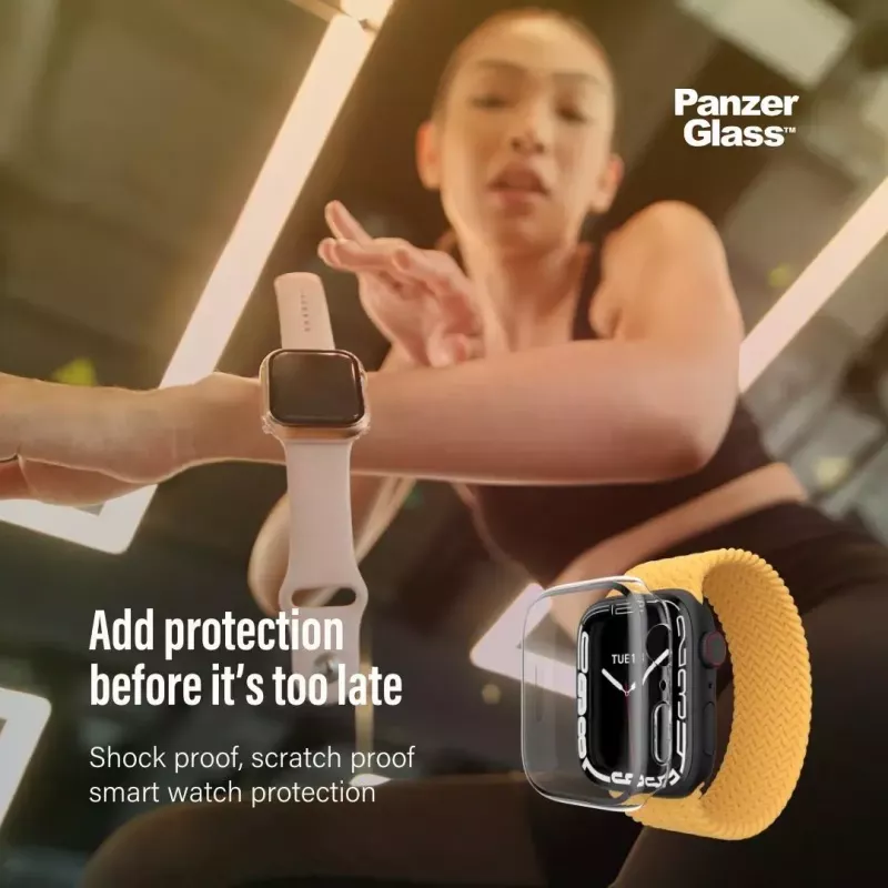 PanzerGlass® pilno korpuso dėklas juodas Apple Watch SE 3 | SE | 6 | 5 | 4 | 44 mm