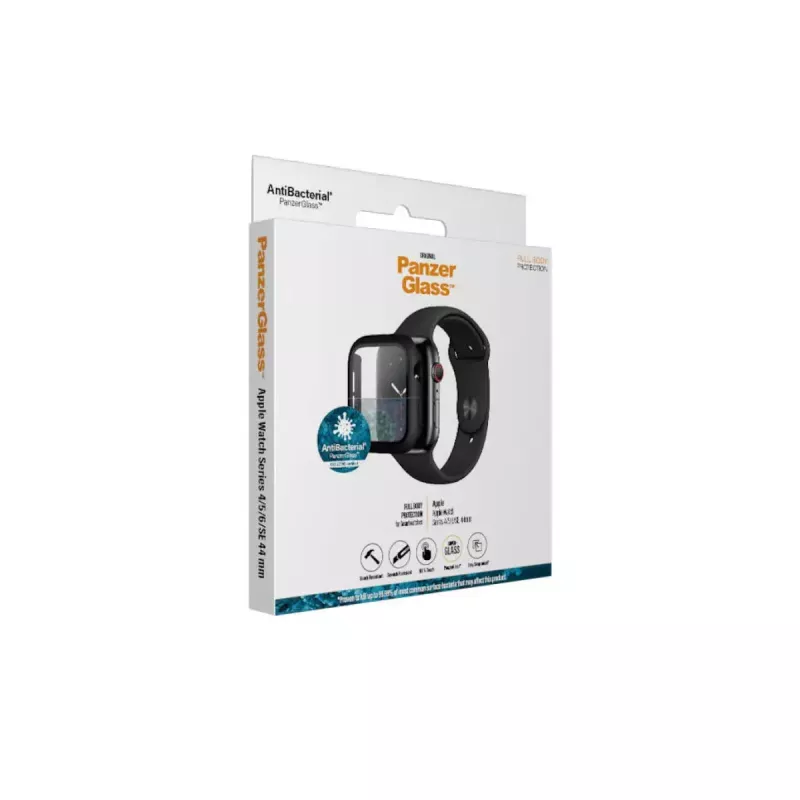 PanzerGlass® pilno korpuso dėklas juodas Apple Watch SE 3 | SE | 6 | 5 | 4 | 44 mm