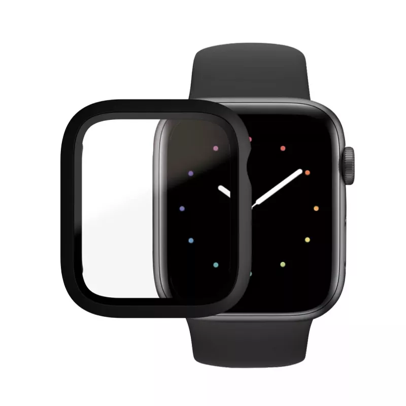 PanzerGlass® pilno korpuso dėklas juodas Apple Watch SE 3 | SE | 6 | 5 | 4 | 44 mm