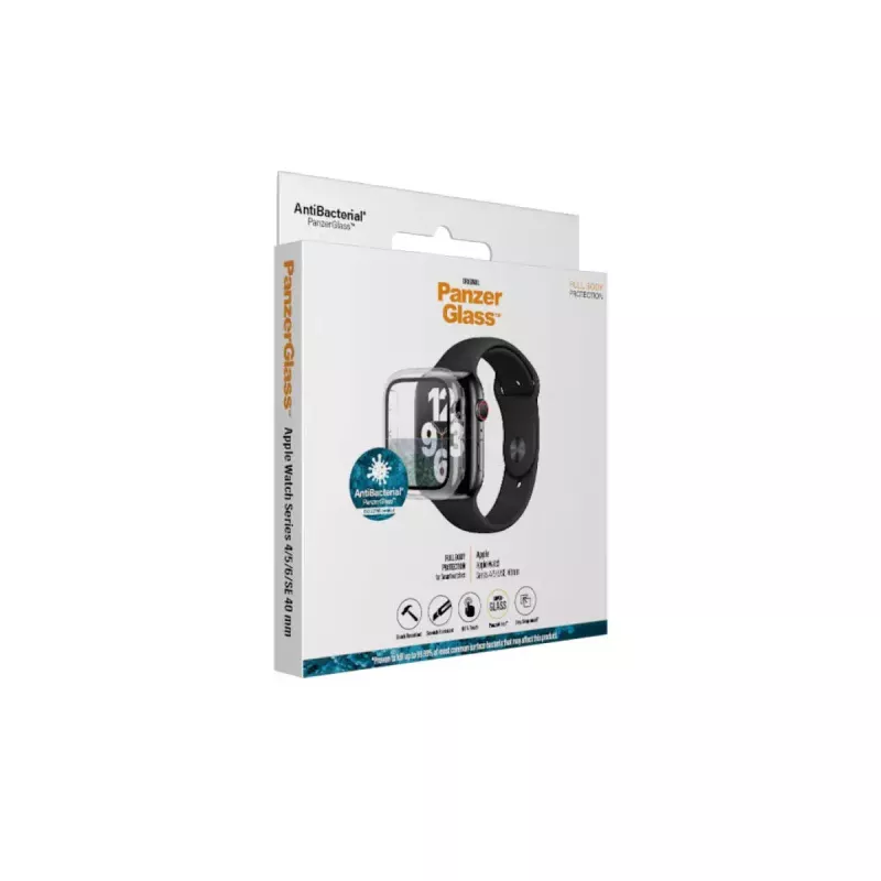 PanzerGlass ® Visą korpusą dengiantis dėklas Skaidrus Apple Watch Series SE 3 | 6 | 5 | 4 | 40 mm