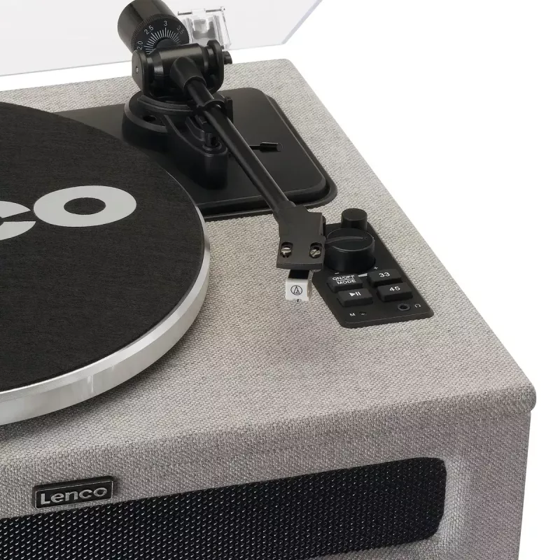 Diržinė garso patefono Lenco LS-440GY pilka automatinė su Bluetooth