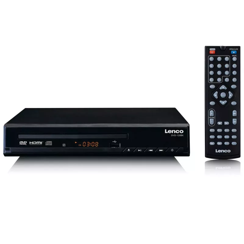 DVD grotuvas Lenco DVD-120 Juodas NTSC PAL 20-20000 Hz 90 dB