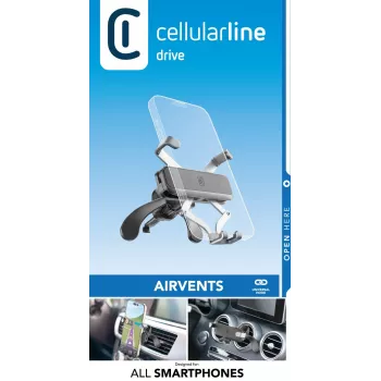 Cellularline Slide Fit - Universalus automobilinis išmaniojo telefono laikiklis su lengvu įdėjimu