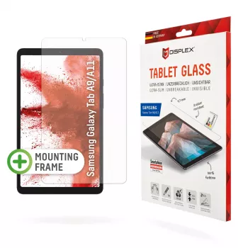 Displex Planšetės stiklas (9H) Samsung Galaxy Tab A11/A9, EASY-ON® Eco tvirtinimo rėmelis, nedūžtantis