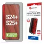 Displex privatumo ekrano apsauga (10H) Samsung Galaxy S24+/S25+, EASY-ON® Eco montavimo rėmelis, privatumo filtras