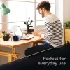 Tech Pop Breezy nešiojamas rankinis ventiliatorius, baltas