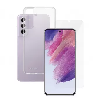 Ekrano apsaugų rinkinys PanzerGlass SAFE. 2-in-1, skirtas Samsung Galaxy S21 FE 5G, grūdintas stiklas + TPU, permatomas, pakuotėje 50 vnt.