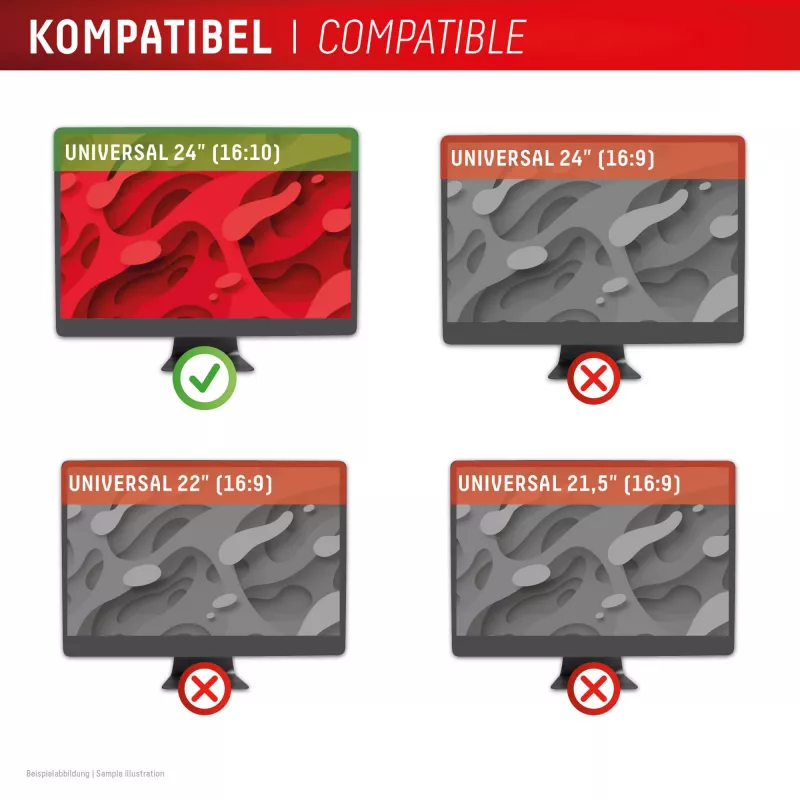 Displex PRIVACY SAFE nuimamas dvipusis privatumo filtras staliniam monitoriui 24 colių (16:10)