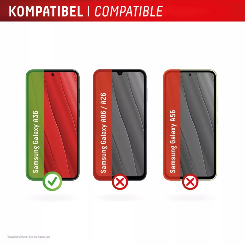 „Displex“ ekrano apsauga (10H), skirta „Samsung Galaxy A36“, „Eco“ montavimo rėmelis, atspari įbrėžimams