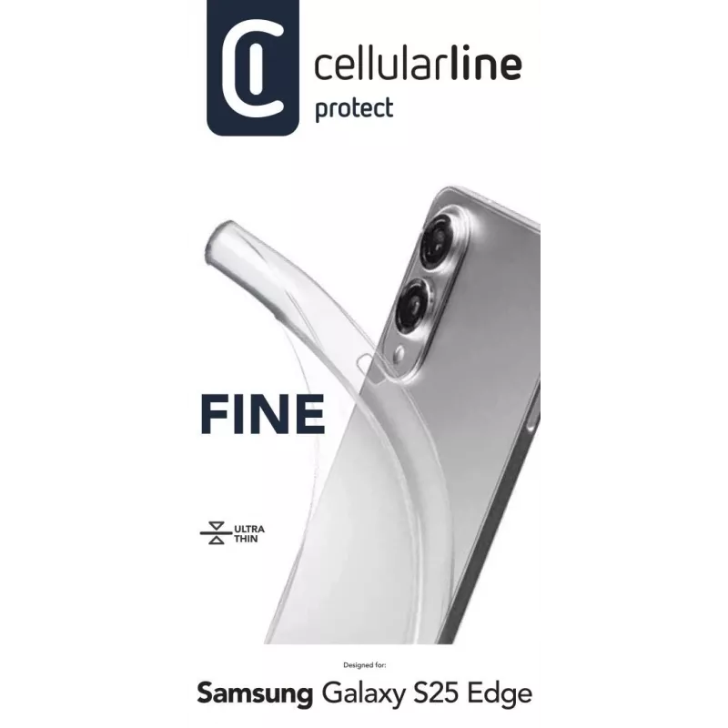 Cellularline Fine - Galaxy S25 Edge, Dėklas, Samsung, Galaxy S25 Edge, 16,9 cm (6,66 col.), Skaidrus