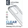 Cellularline Clear Strong - Galaxy S25 Edge kietas dėklas su guminiais kraštais