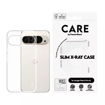 PanzerGlass CARE pagal „madingas dėklas“ permatomas „X-Ray Soft“ dėklas „Google Pixel 10 Pro XL“