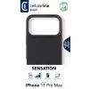Cellularline Sensation - iPhone 17 Pro Max itin minkštas silikoninis dėklas su minkšta liečiama apdaila, puikiai apsaugantis kiekvieną jūsų iPhone 17 Pro Max detalę su elegancija ir patogumu.