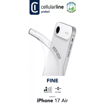 Cellularline Fine - iPhone Air, Dėklas, Apple, iPhone 17 Air, 16,8 cm (6,6 colių), Skaidrus