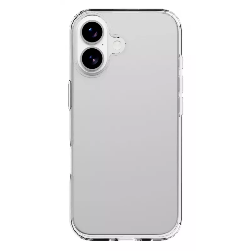 Cellularline Clear Protect - iPhone 17 kietas dėklas su guminiais kraštais