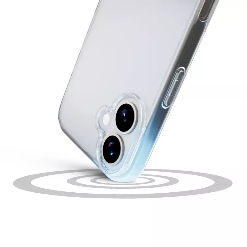 Cellularline Clear Protect - iPhone 17 kietas dėklas su guminiais kraštais