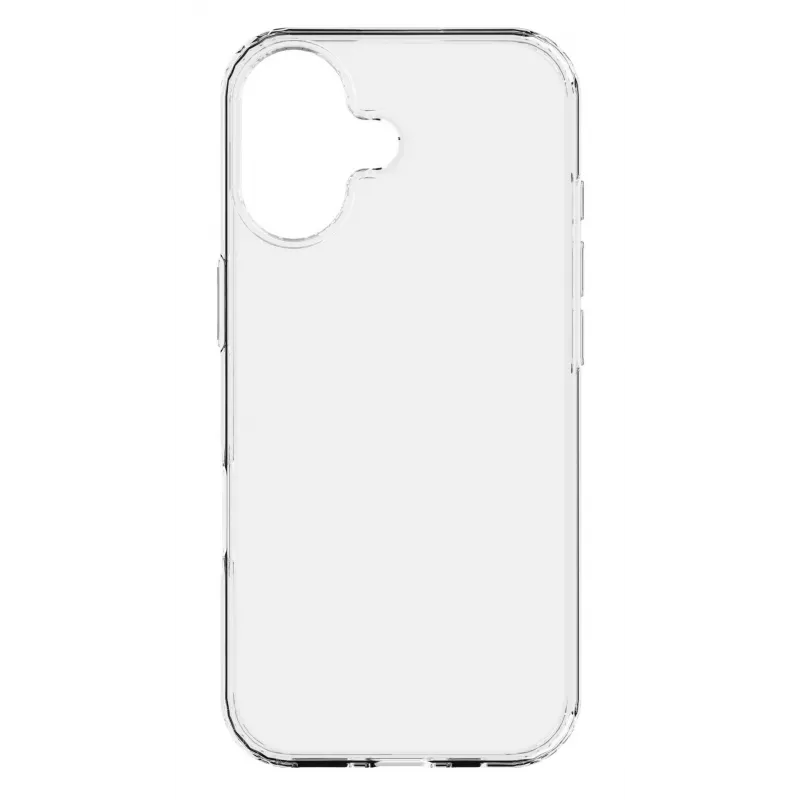 Cellularline Clear Protect - iPhone 17 kietas dėklas su guminiais kraštais