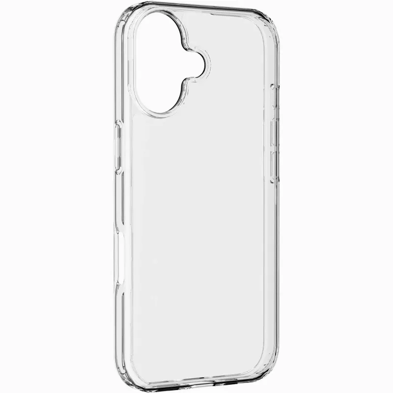 Cellularline Clear Protect - iPhone 17 kietas dėklas su guminiais kraštais